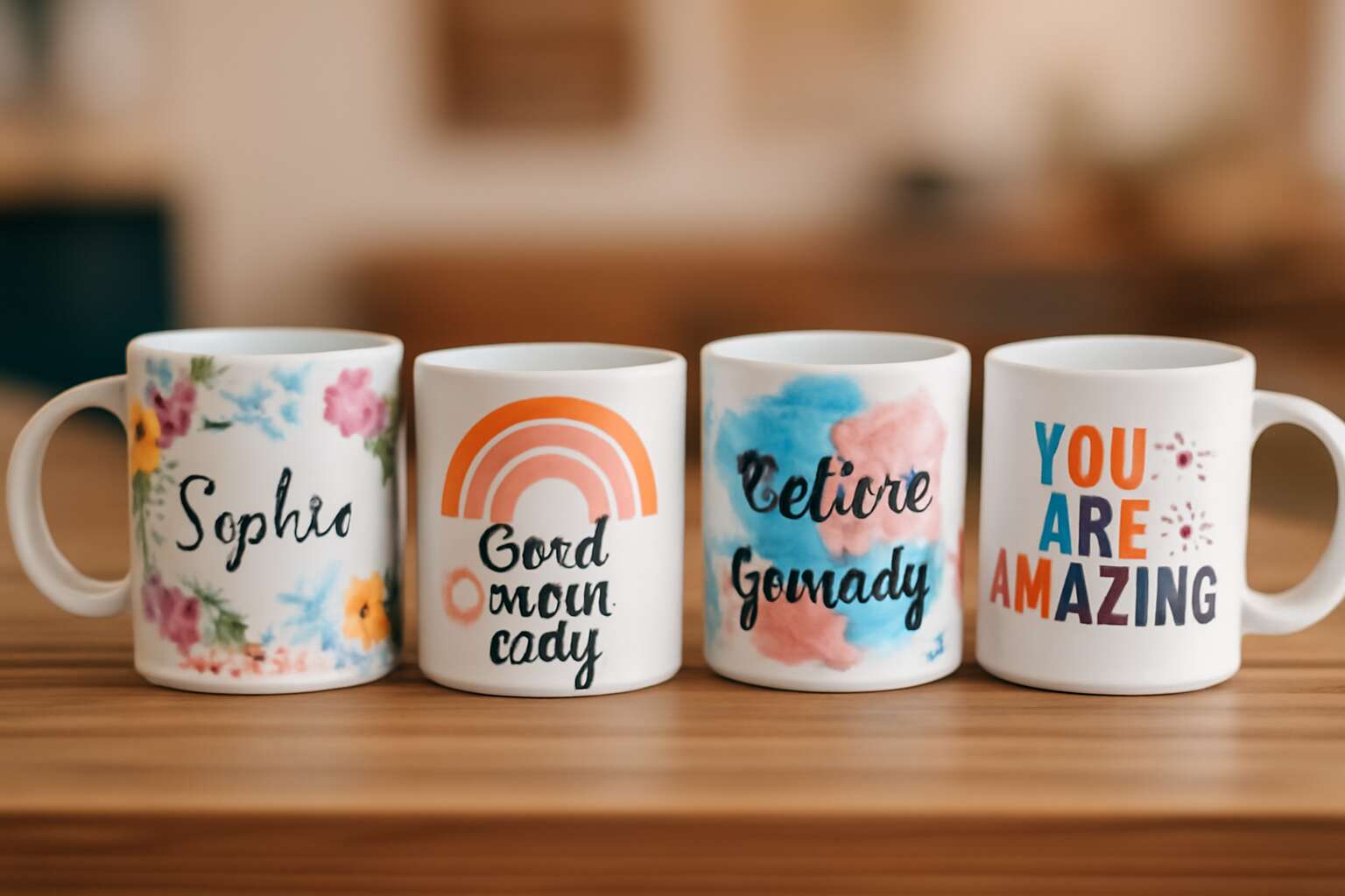 printed mug set