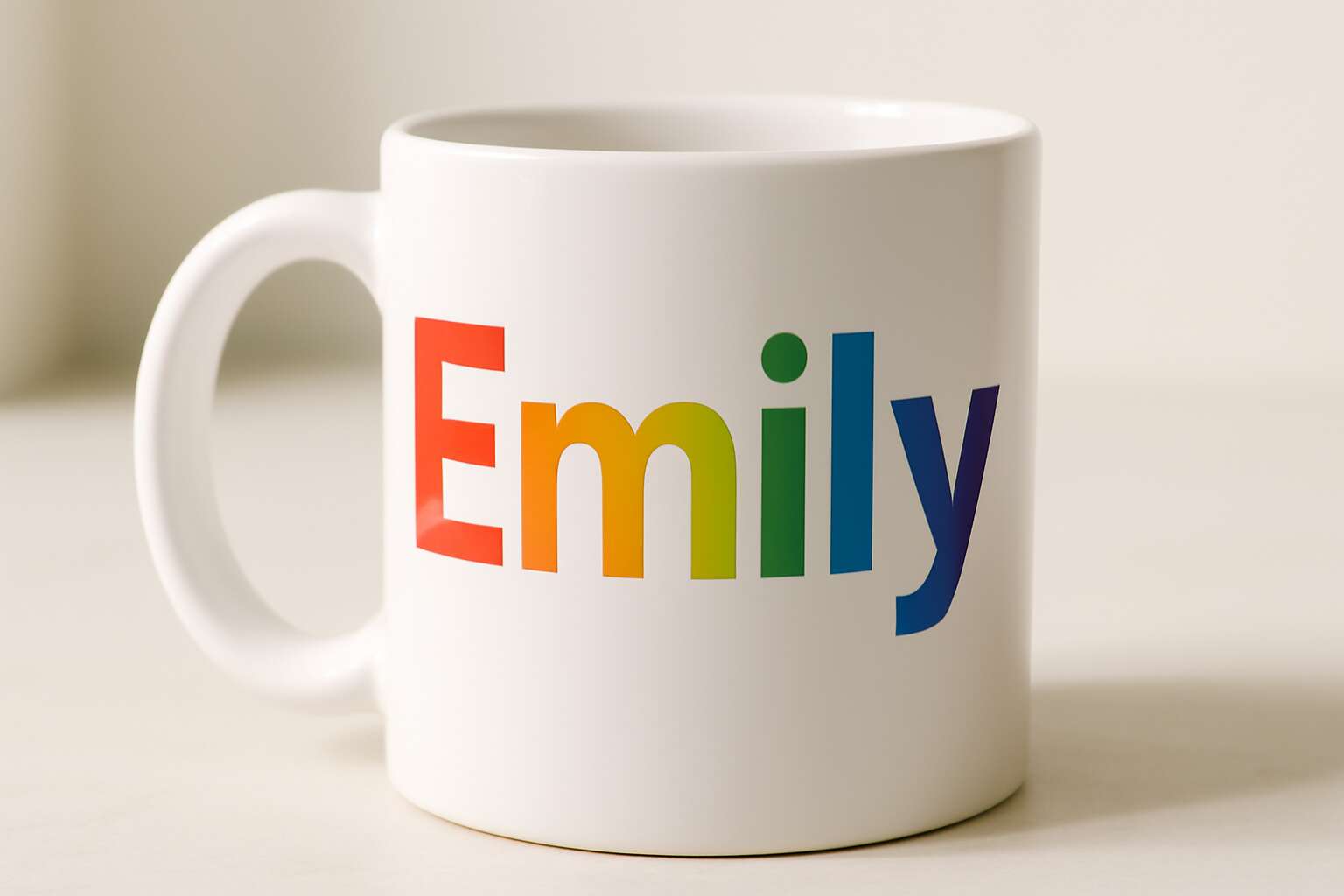 printed mug with name