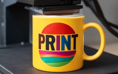 Master mug printing yellow with bold, vibrant mugs in minutes.