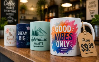 Find the lowest printed mug rate for custom mugs.